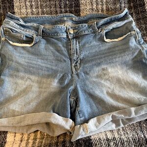 Maurices Light Blue Denim Shorts